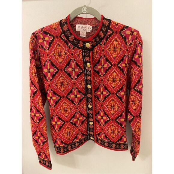 Doncaster Sweaters - Doncaster Cardigan Sweater Pink M